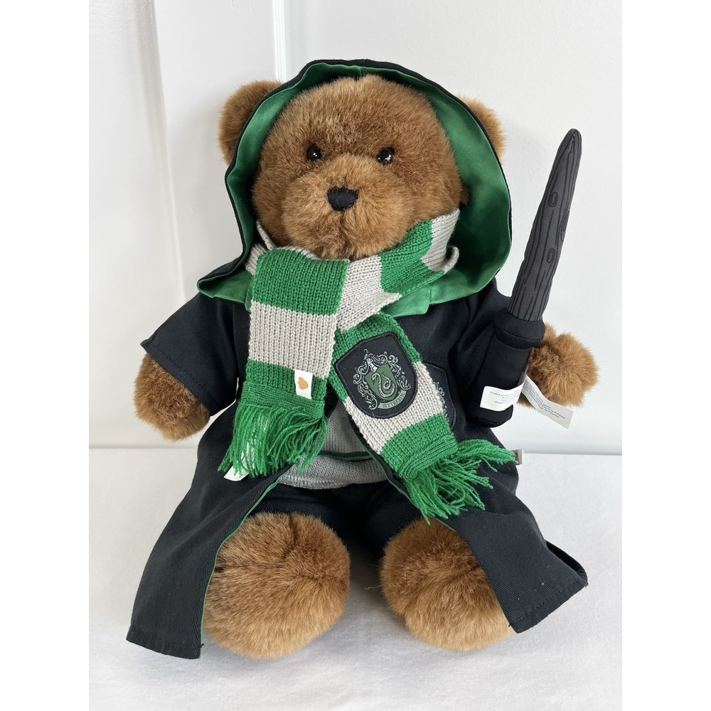 Build-A-Bear Harry Potter Slytherin House Teddy Bear 14" Robe Uniform Wand